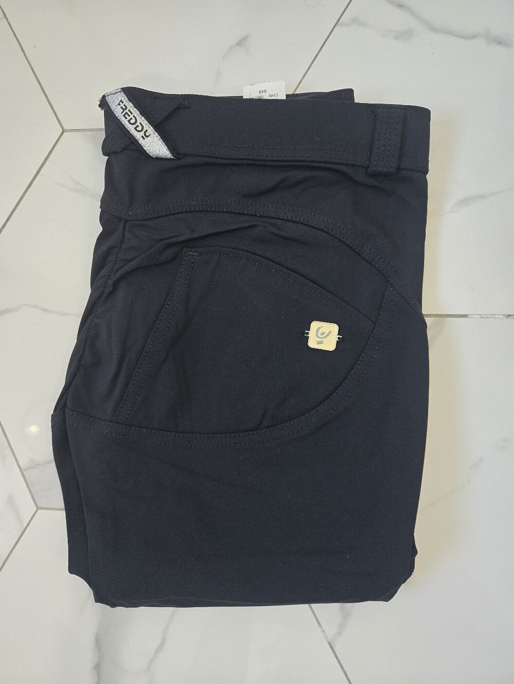 Freddy Women's Black Leggings with Subtle Logo